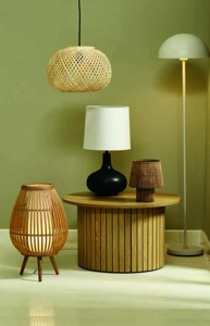 4) Stolová lampa HANNIBAL Bambus.