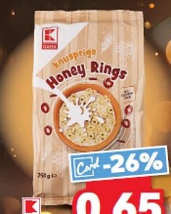 K-Classic Cereálie medové kolieska