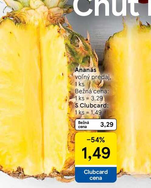 Ananás voľný predaj, 1 ks 
