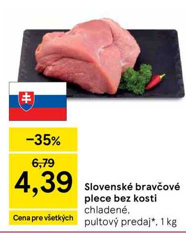 Slovenské bravčové plece bez kosti chladené 1kg