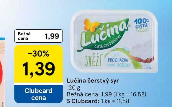 Lučina čerstvý syr 120 g 