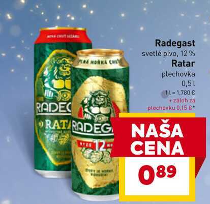 Radegast Ratar plechovka 0,5l