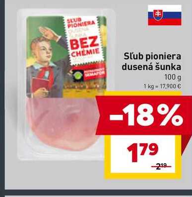 Sľub pioniera dusená šunka 100 g 
