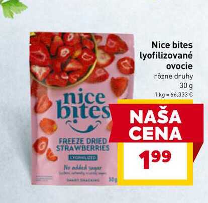 Nice bites lyofilizované ovocie rôzne druhy 30 g
