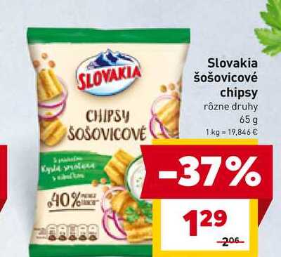 Slovakia šošovicové chipsy rôzne druhy 65 g 