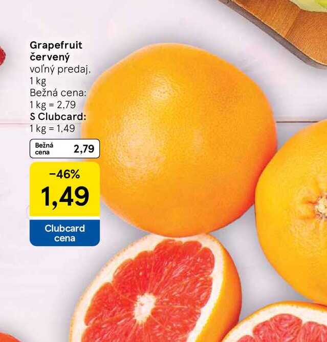 Grapefruit červený voľný predaj, 1 kg