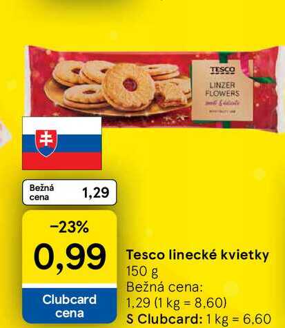 Tesco linecké kvietky 150 g 