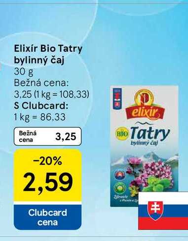 Elixír Bio Tatry bylinný čaj 30 g