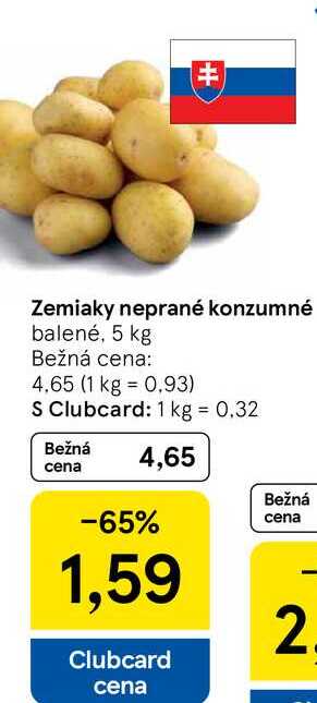 Zemiaky neprané konzumné balené, 5 kg