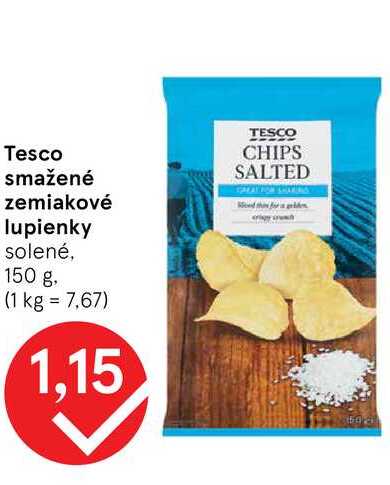 Tesco smažené zemiakové lupienky 150g