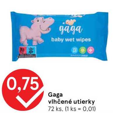 Gaga vlhčené utierky 72 ks