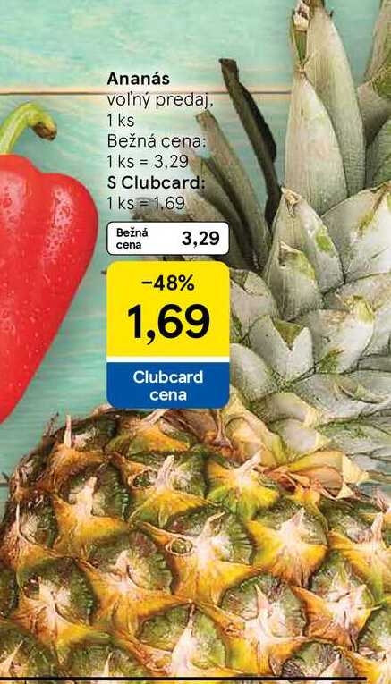 Ananás voľný predaj, 1 ks 