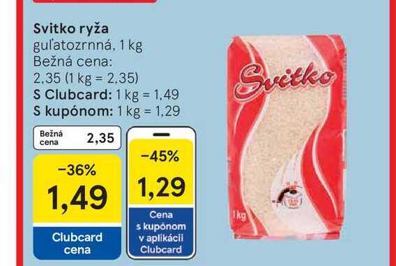 Svitko ryža gulatozrnná, 1 kg