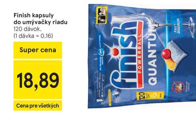 Finish kapsuly do umývačky riadu 120 dávok