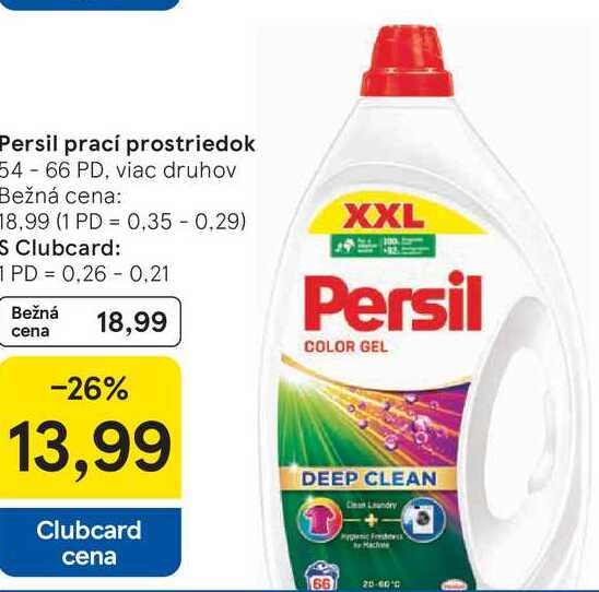 Persil prací prostriedok 54-66 PD, viac druhov