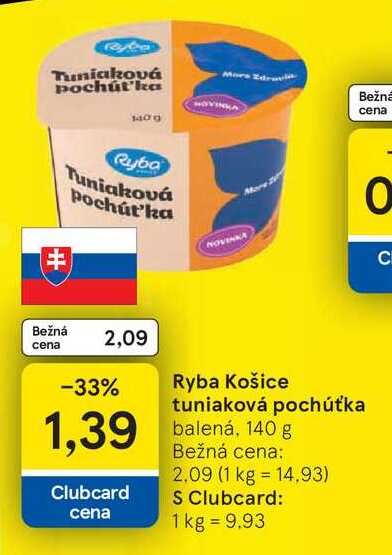 Ryba Košice tuniaková pochúťka balená, 140 g