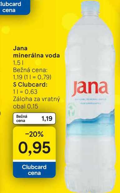 Jana minerálna voda 1,5l v akcii