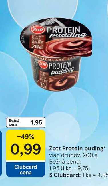 Zott Protein puding viac druhov, 200 g
