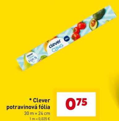 Clever potravinová fólia 30 m x 24 cm