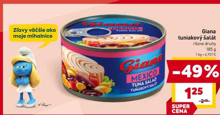 Giana tuniakový šalát rôzne druhy 185g