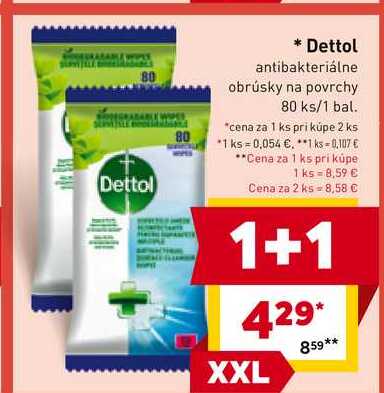 Dettol antibakteriálne obrúsky na povrchy 80 ks/1 bal.