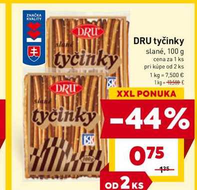 DRU tyčinky slané, 100 g