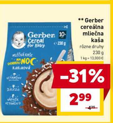 Gerber cereálna mliečna kaša 230 g