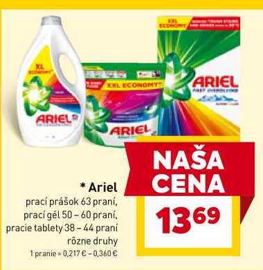 Ariel prací prášok 63 praní