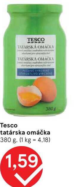 Tesco tatárska omáčka 380 g