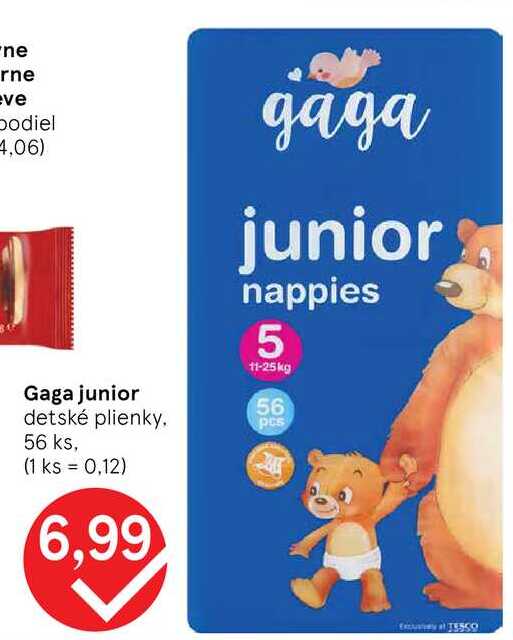 Gaga junior detské plienky 56 ks