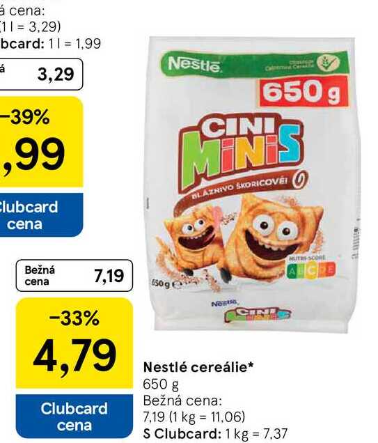 Nestlé cereálie 650 g