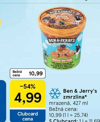 Ben & Jerry's zmrzlina* mrazená, 427 ml