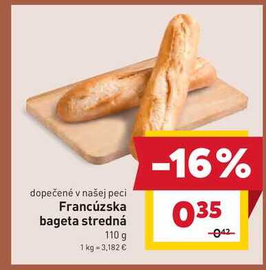 Francúzska bageta stredná 110 g