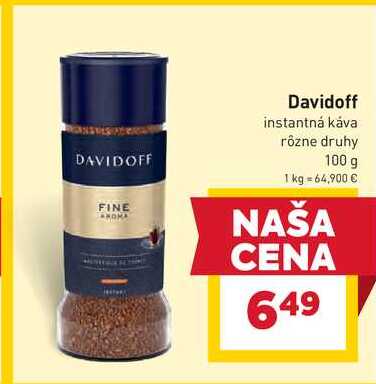Davidoff instantná káva rôzne druhy 100 g