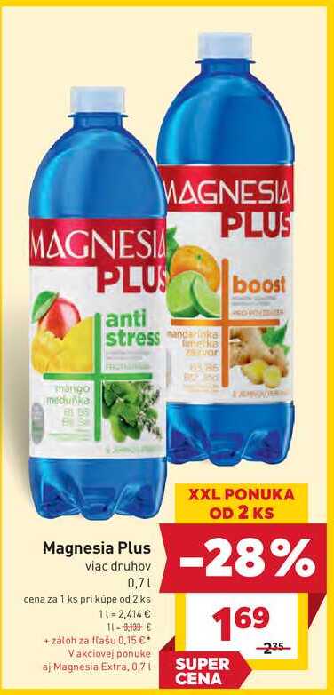 Magnesia Plus viac druhov 0,7l