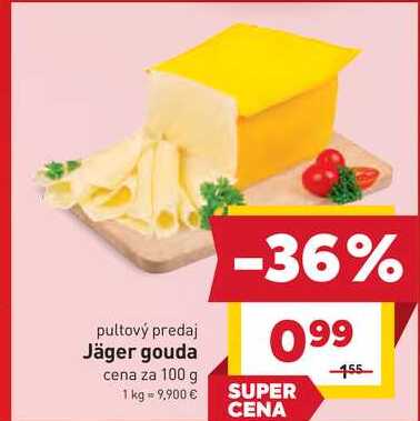 Jäger gouda cena za 100 g 