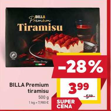 BILLA Premium tiramisu 500 g