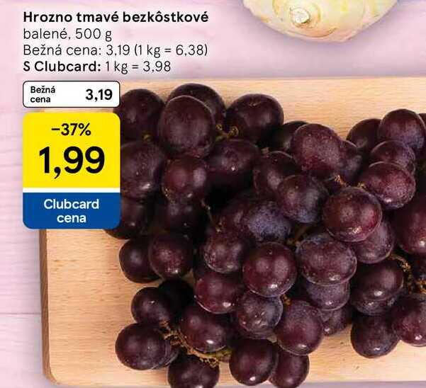 Hrozno tmavé bezkôstkové balené, 500 g