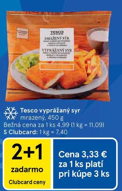 Tesco vyprážaný syr mrazený, 450 g