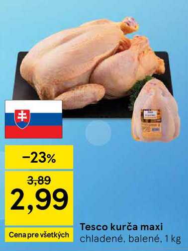 kurča maxi chladené, balené, 1 kg 