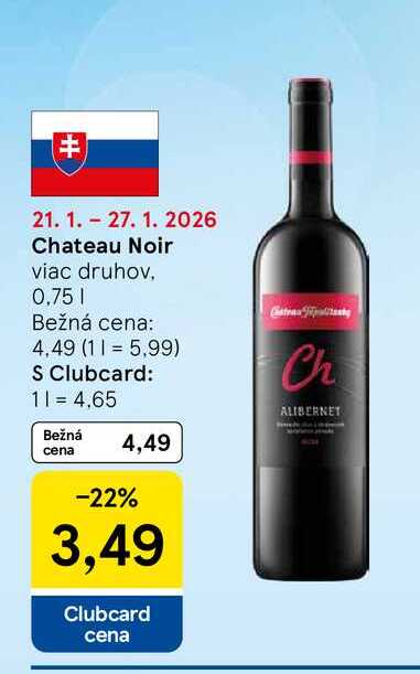 Chateau Noir viac druhov. 0.75 l