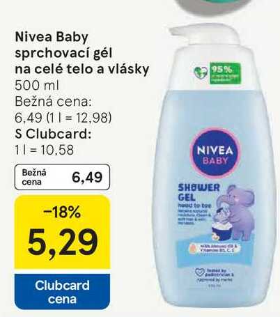 Nivea Baby sprchovací gél na celé telo a vlásky 500 ml 