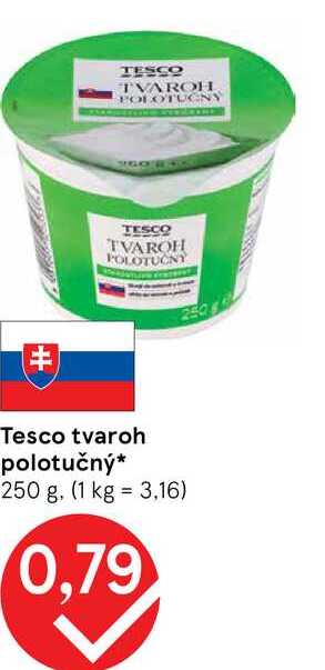 Tesco tvaroh polotučný 250 g