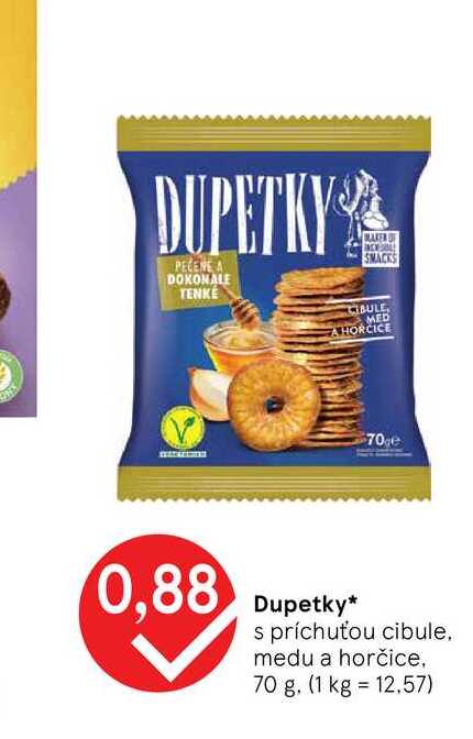 Dupetky s príchuťou cibule, medu a horčice, 70 g
