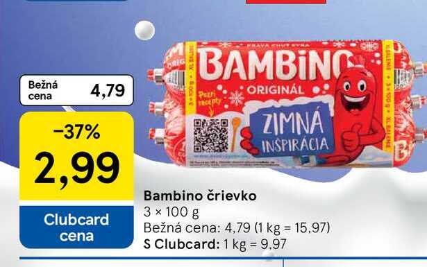 Bambino črievko 3 × 100 g