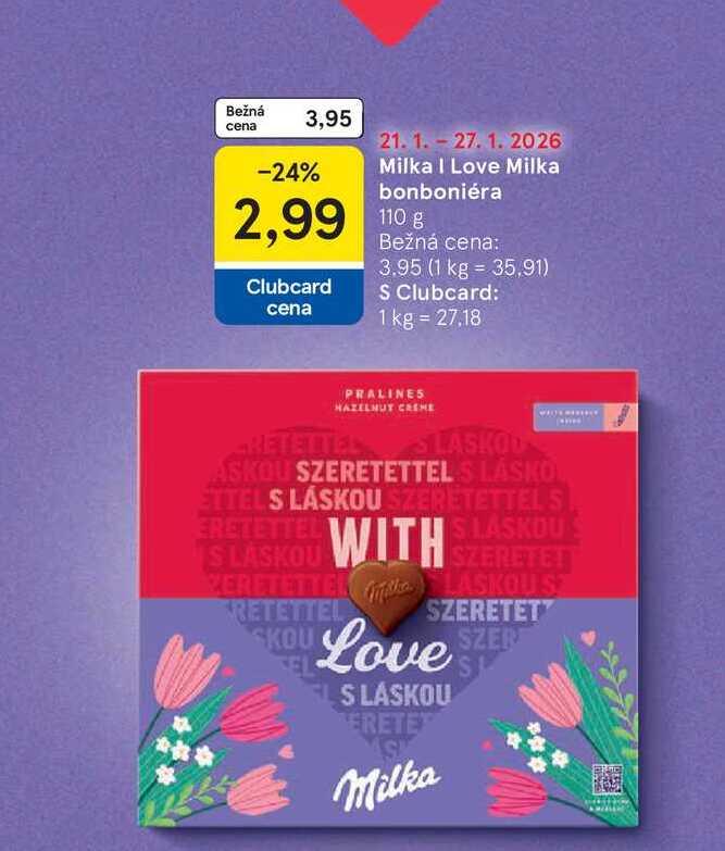 Milka I Love Milka bonboniéra 110g