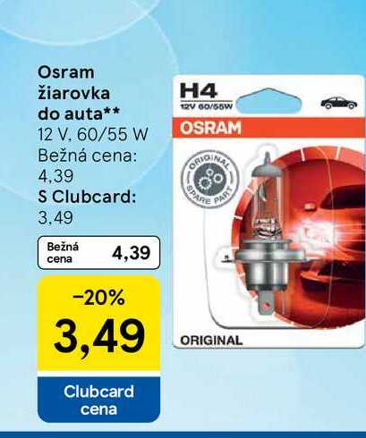 Osram žiarovka do auta 12 V. 60/55 W