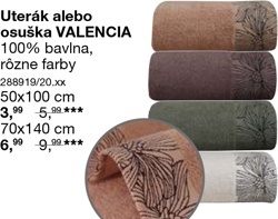 Uterák alebo osuška VALENCIA
