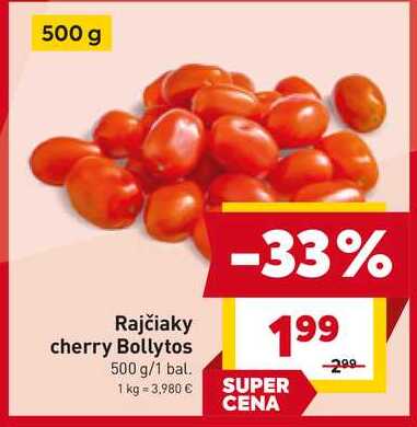 Rajčiaky cherry Bollytos 500 g/1 bal. 