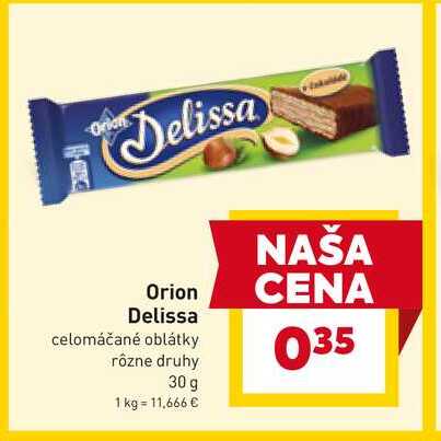 Delissa celomáčané oblátky rôzne druhy 30 g 